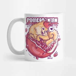 Pomeranian pomegranate pun Pomegranian Mug